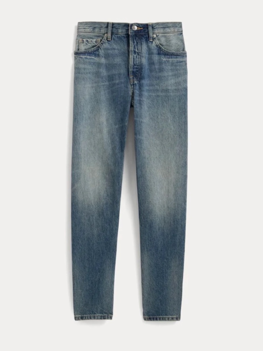 EVERLANE The Curvy ‘90s Cheeky Straight Leg Jean Mid Blue Size 28 Button Fly NEW - Picture 3 of 9